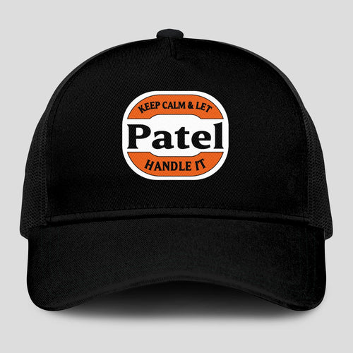 Keep Calm & Let Your Name Handle It Black Mesh Cap PATEL 13K1 C199PF