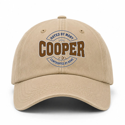 Hated By Many Confronted By None Washed Cap COOPER 13K1 C36PF