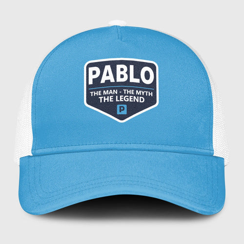 The Man The Myth The Legend Light Blue Mesh Cap PABLO 13K1 C190PF