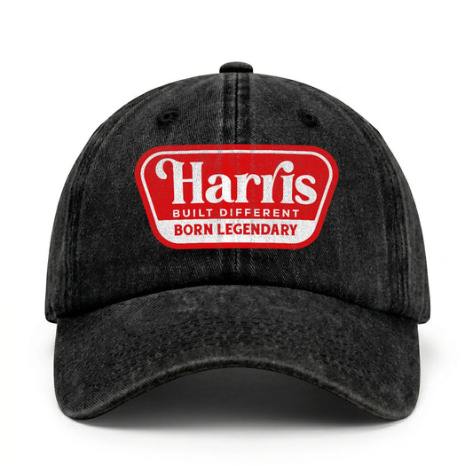 Built Different Born Legendary Red Logo Washed Cap HARRIS 13K1 C63PF