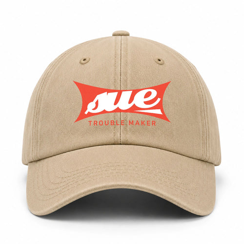 Trouble Maker Red Logo Washed Cap SUE 13K1 C78PF