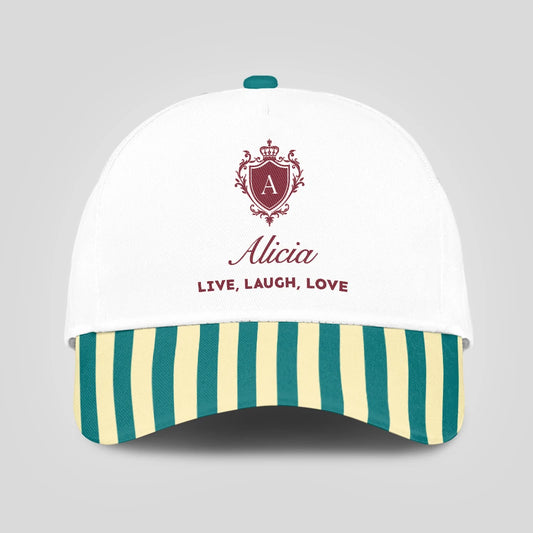 Live Laugh Love Green And Yellow Royal Cap ALICIA 13K1 C122PF