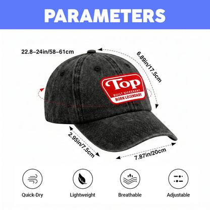 Built Different Born Legendary Red Logo Washed Cap TOP 13K1 C63PF