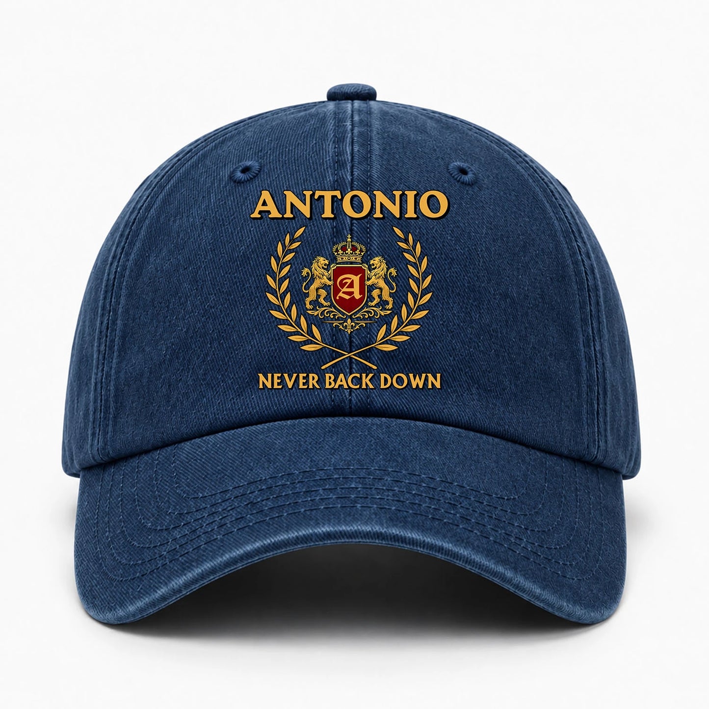 Never Back Down Royal Blue Denim Cap ANTONIO 13K1 C60PF