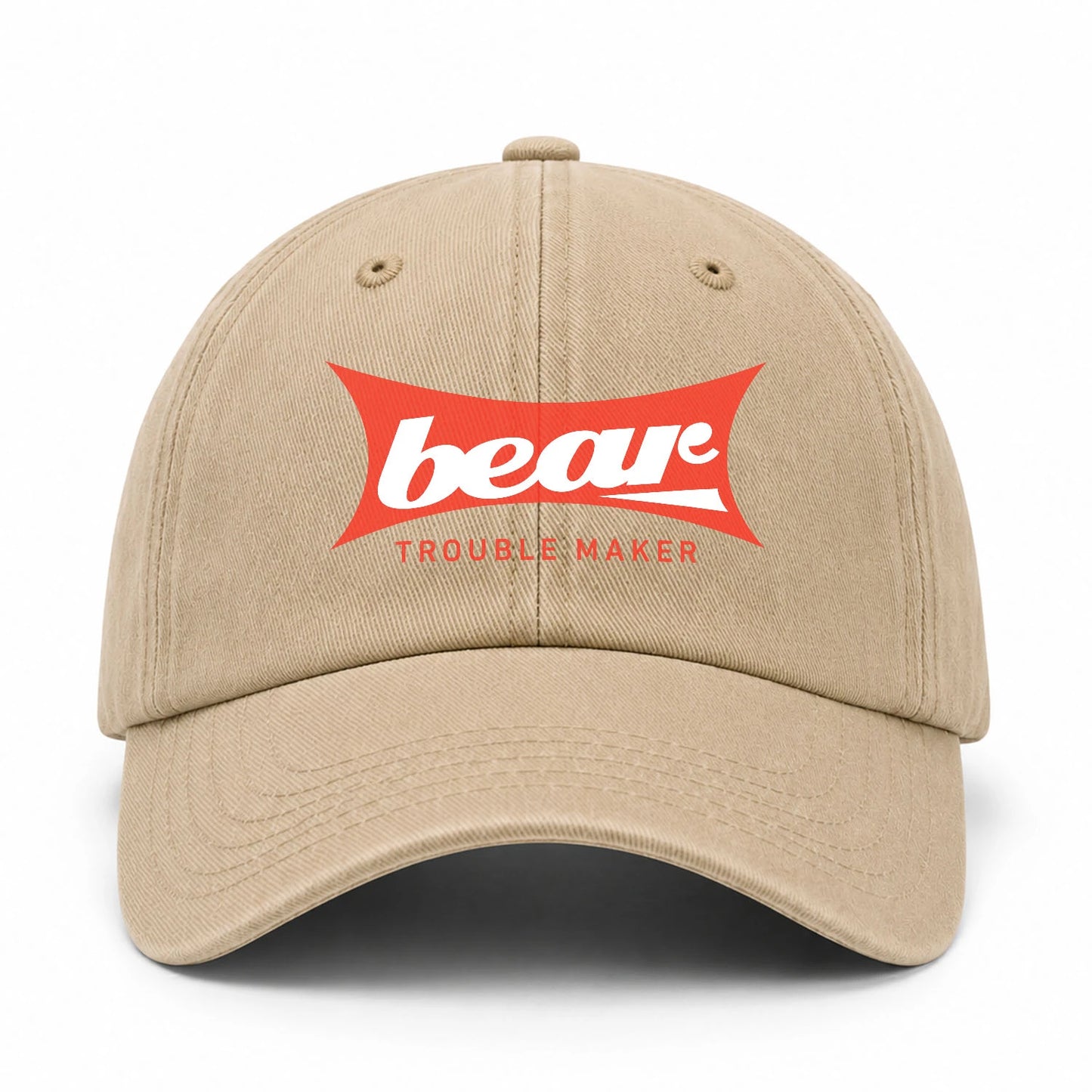 Trouble Maker Red Logo Washed Cap BEAR 13K1 C78PF