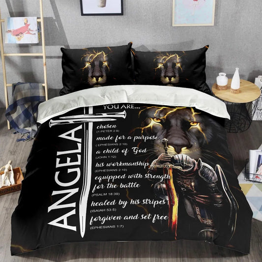 ANGELA Limited Edition Personalized Bedding Set 13K1-BS1