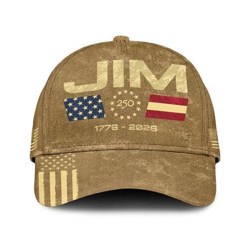 JIM 13K1-C14PF 250th Anniversary Patriotic Baseball Cap 1776–2026