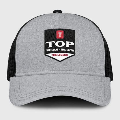 The Man The Myth The Legend Gray Mesh Cap TOP 13K1 C189PF