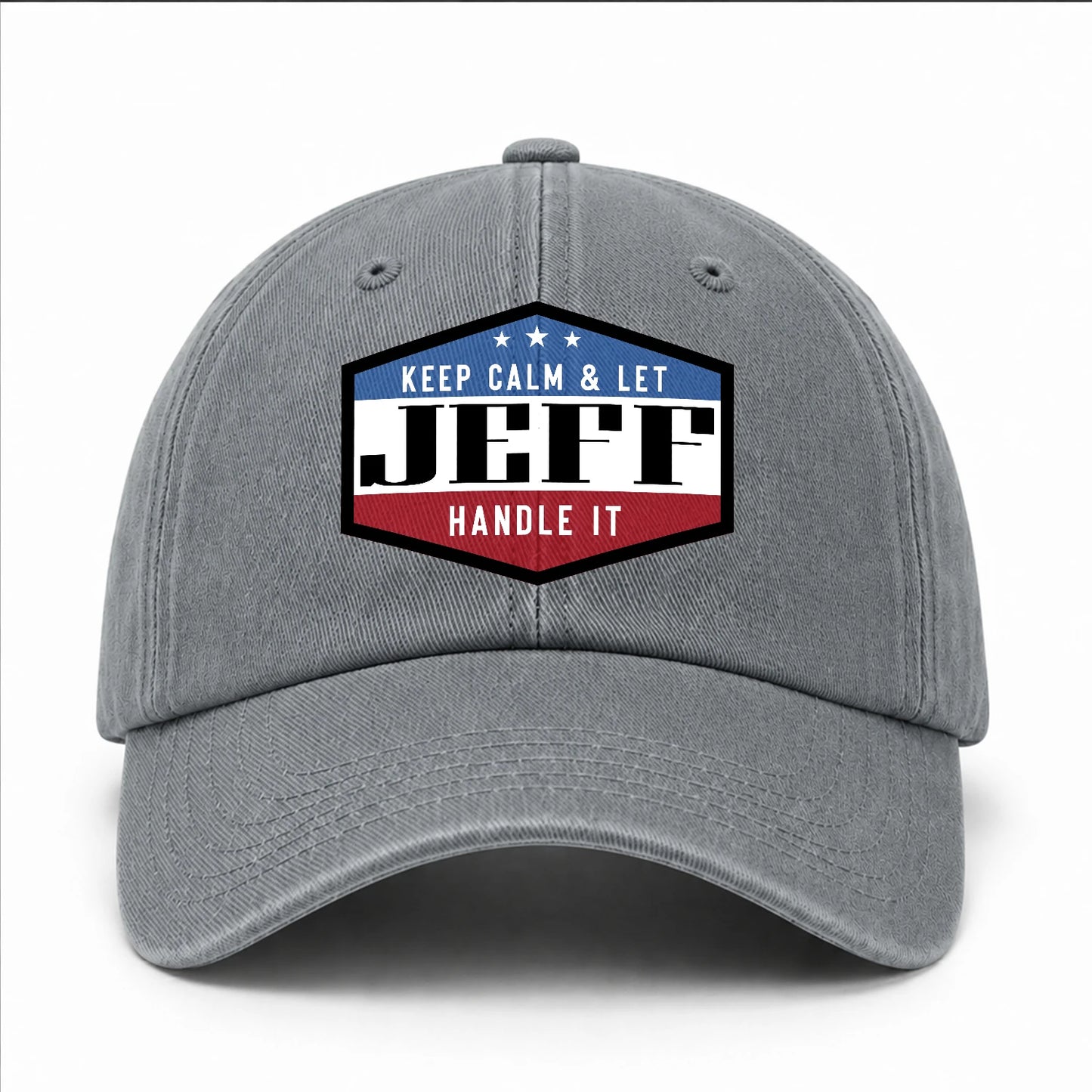 Keep Calm & Let Your Name Handle It Washed Cap JEFF 13K1 C87PF
