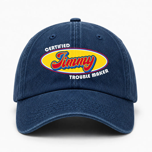 Certified Your Name Trouble Maker Washed Cap JIMMY 13K1 C73PF