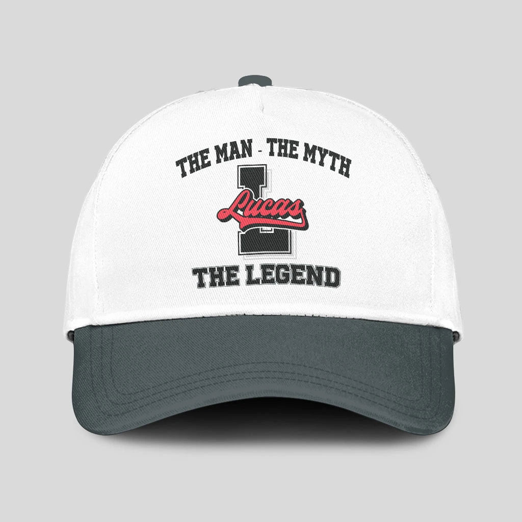 The Man The Myth The Legend Custom Initial Letter And Name Cap LUCAS 13K1 C38PF