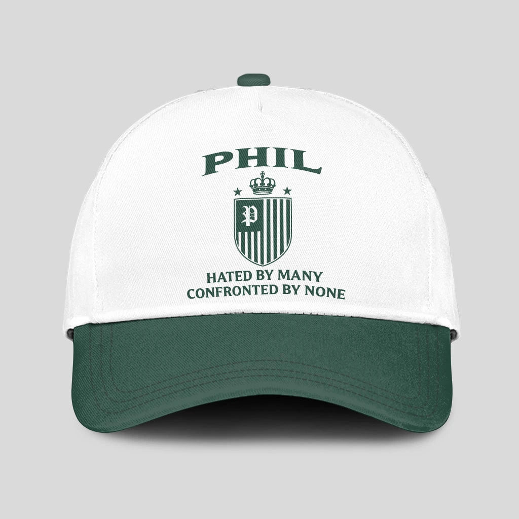 Hated By Many Confronted By None Luxury Logo Cap PHIL 13K1 C41PF