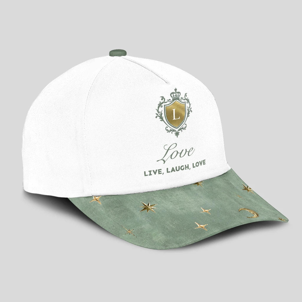 Live Laugh Love Stars And Moon Green Cap LOVE 13K1 C124PF