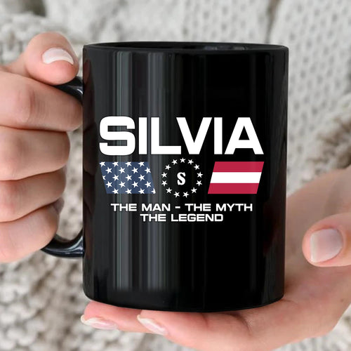The Man The Myth The Legend Us Flag Mug SILVIA 13K1 MG23