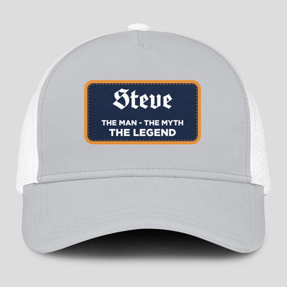 The Man The Myth The Legend Gray Mesh Cap STEVE 13K1 C204PF