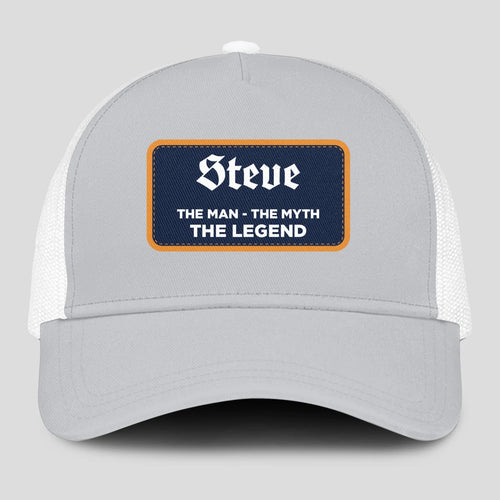 The Man The Myth The Legend Gray Mesh Cap STEVE 13K1 C204PF