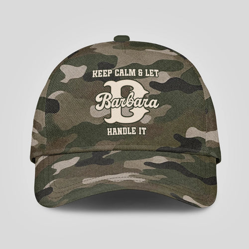 Keep Calm & Let Your Name Handle It Camo Cap BARBARA 13K1 C174PF