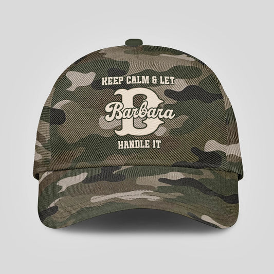 Keep Calm & Let Your Name Handle It Camo Cap BARBARA 13K1 C174PF