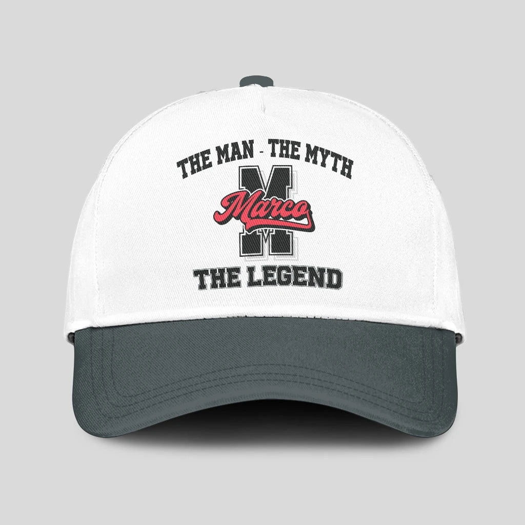 The Man The Myth The Legend Custom Initial Letter And Name Cap MARCO 13K1 C38PF