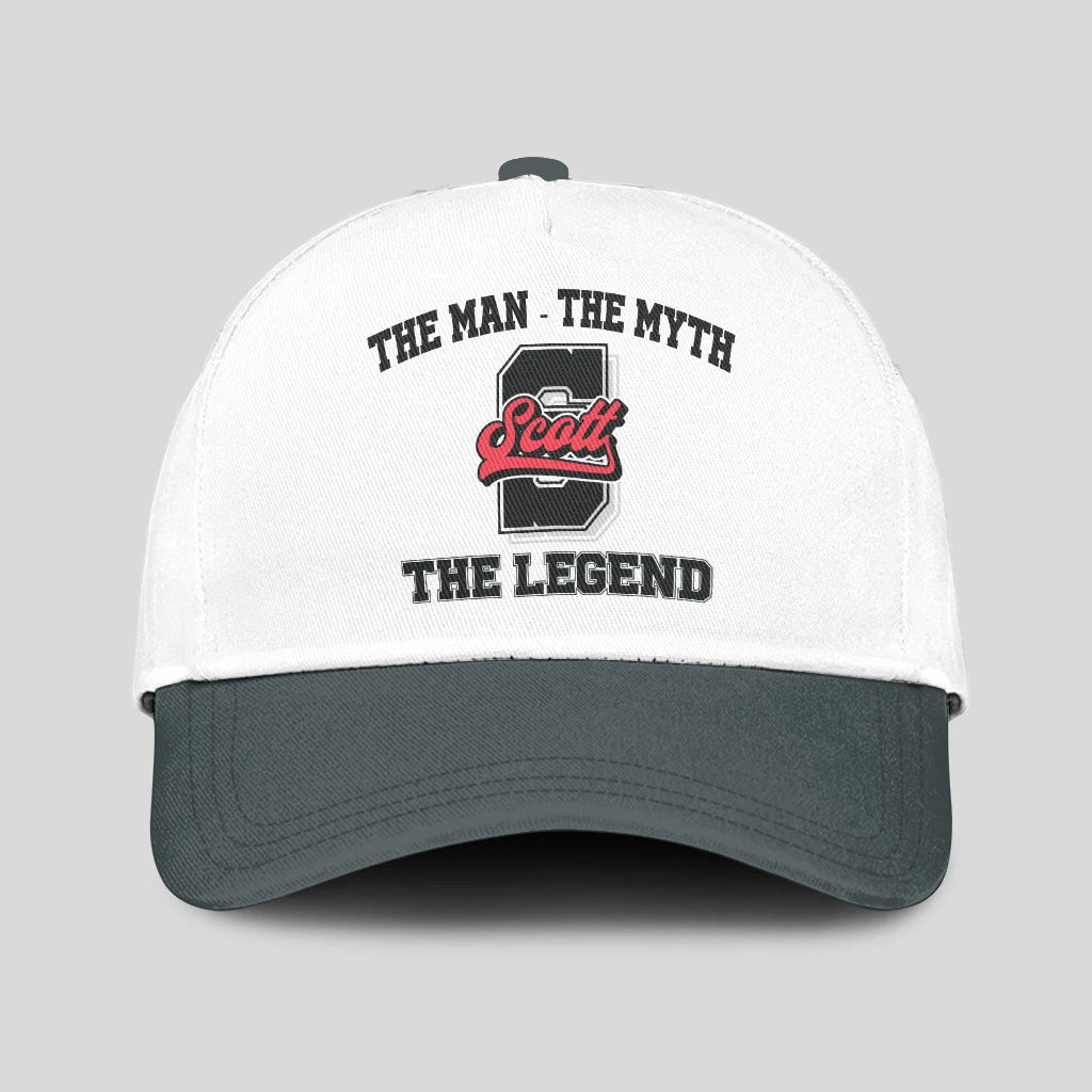 The Man The Myth The Legend Custom Initial Letter And Name Cap SCOTT 13K1 C38PF