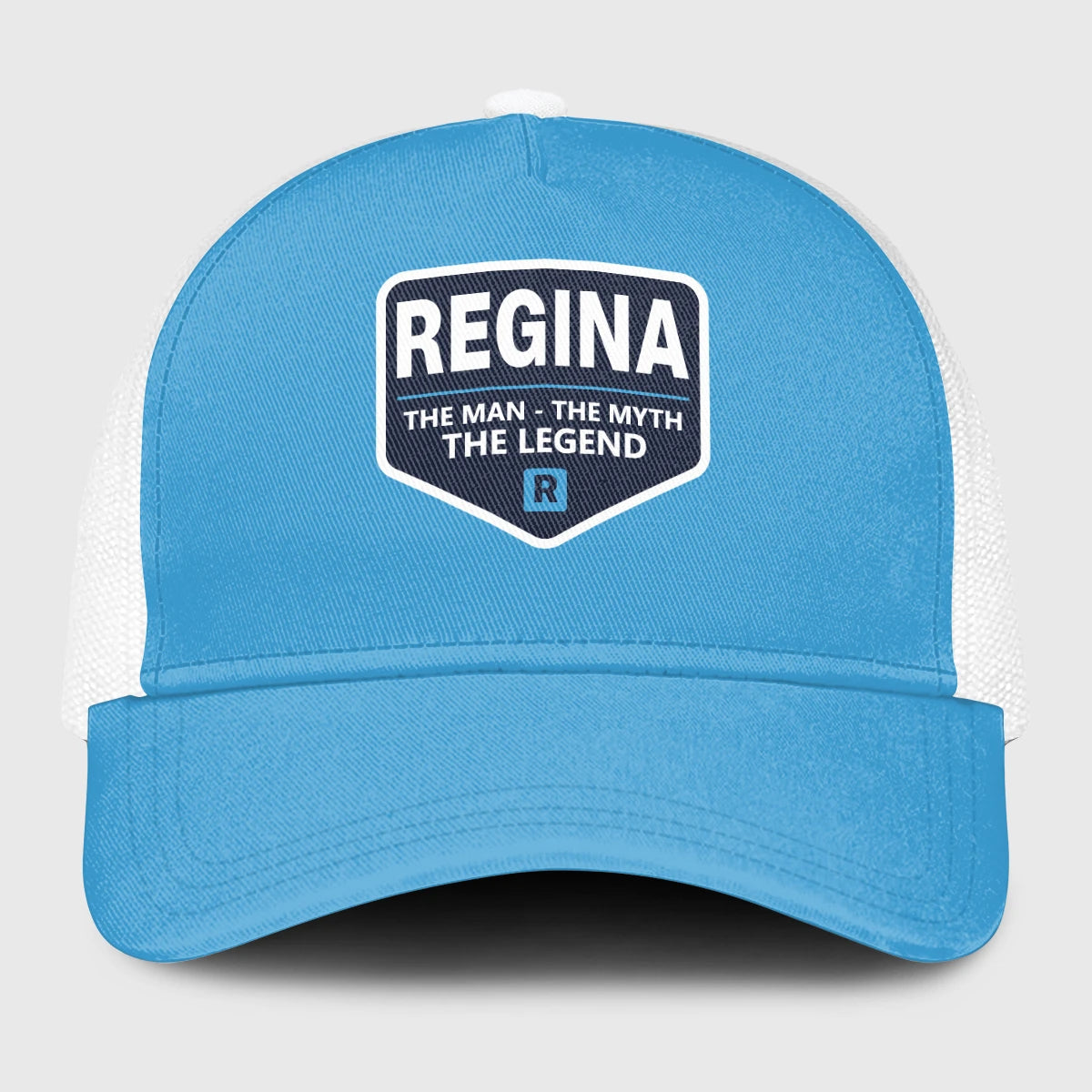 The Man The Myth The Legend Light Blue Mesh Cap REGINA 13K1 C190PF