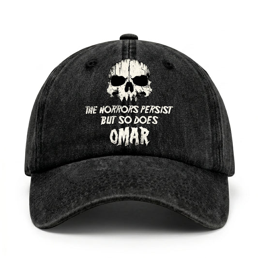 The Horrors Persist But So Does Your Name Cool Skull Washed Cap OMAR 13K1 C134PF