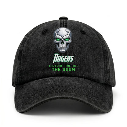 The Fear The Fate The Doom Skull Washed Cap ROGERS 13K1 C99PF
