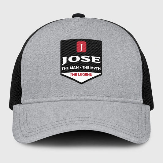 The Man The Myth The Legend Gray Mesh Cap JOSE 13K1 C189PF