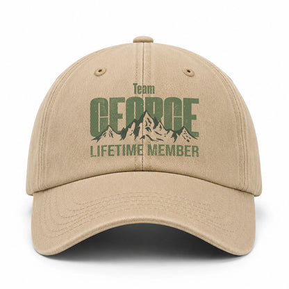 Team Your Name Lifetime Member Mountain Cap GEORGE 13K1 C58PF