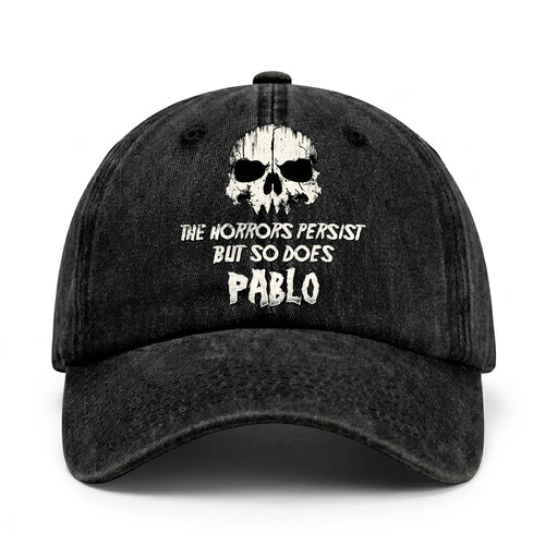 The Horrors Persist But So Does Your Name Cool Skull Washed Cap PABLO 13K1 C134PF