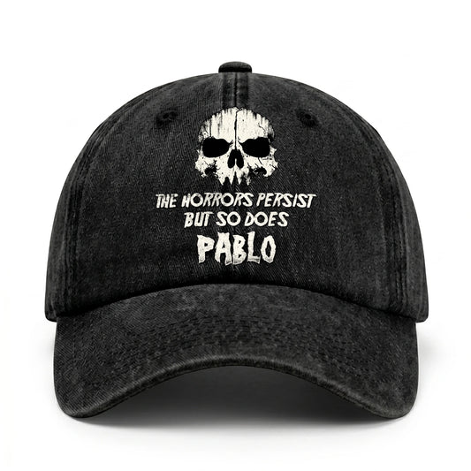 The Horrors Persist But So Does Your Name Cool Skull Washed Cap PABLO 13K1 C134PF
