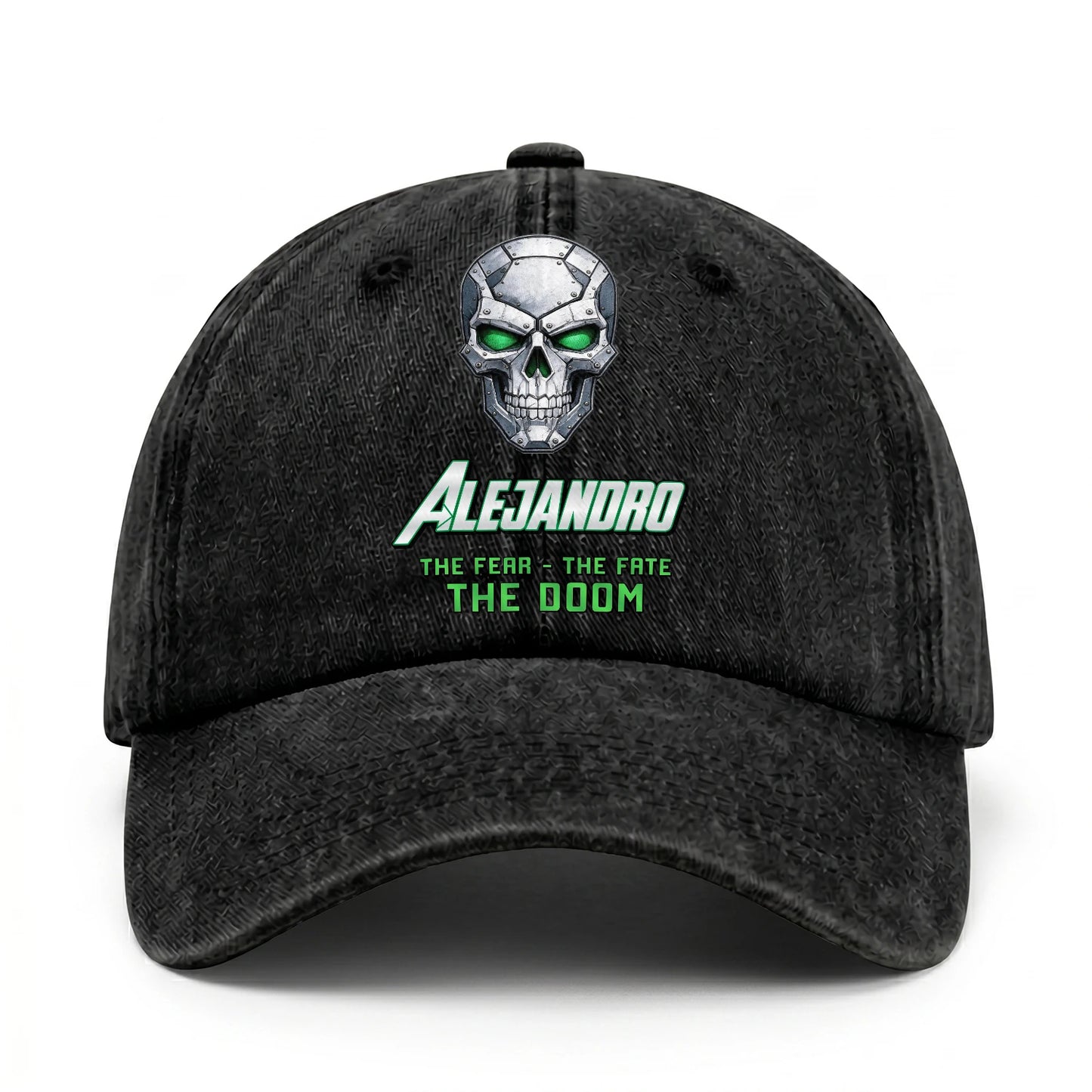 The Fear The Fate The Doom Skull Washed Cap ALEJANDRO 13K1 C99PF