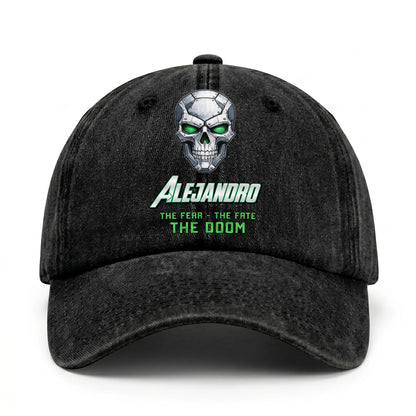 The Fear The Fate The Doom Skull Washed Cap ALEJANDRO 13K1 C99PF