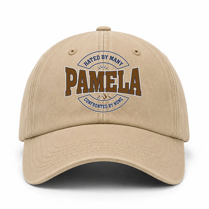Hated By Many Confronted By None Washed Cap PAMELA 13K1 C36PF
