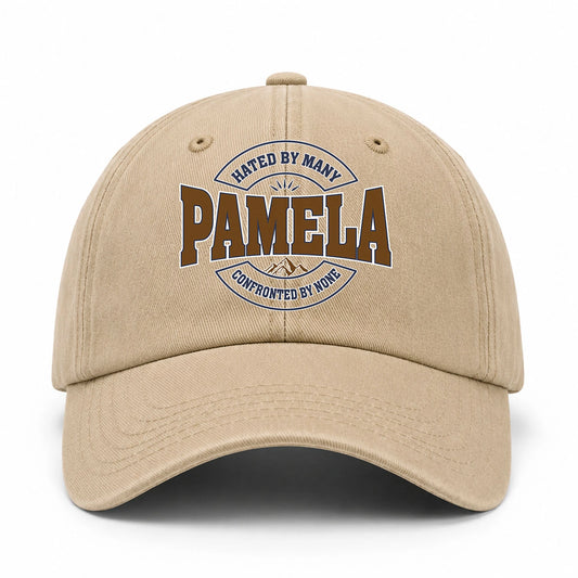 Hated By Many Confronted By None Washed Cap PAMELA 13K1 C36PF