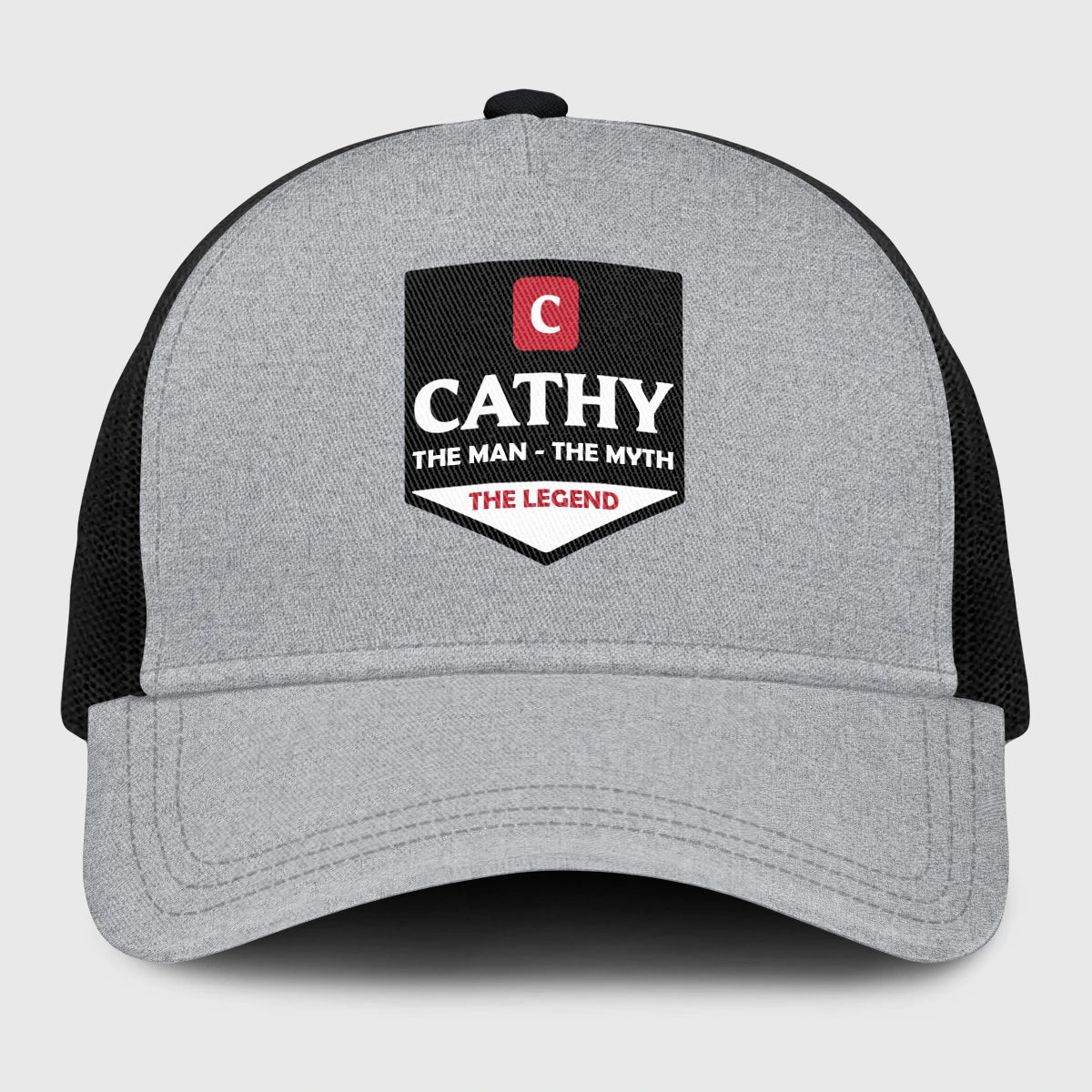 The Man The Myth The Legend Gray Mesh Cap CATHY 13K1 C189PF
