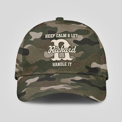 Keep Calm & Let Your Name Handle It Camo Cap RICHARD 13K1 C174PF