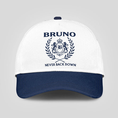 Never Back Down Blue And White Cap BRUNO 13K1 C59PF