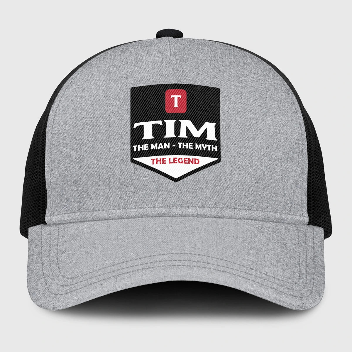 The Man The Myth The Legend Gray Mesh Cap TIM 13K1 C189PF