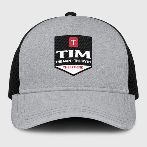 The Man The Myth The Legend Gray Mesh Cap TIM 13K1 C189PF