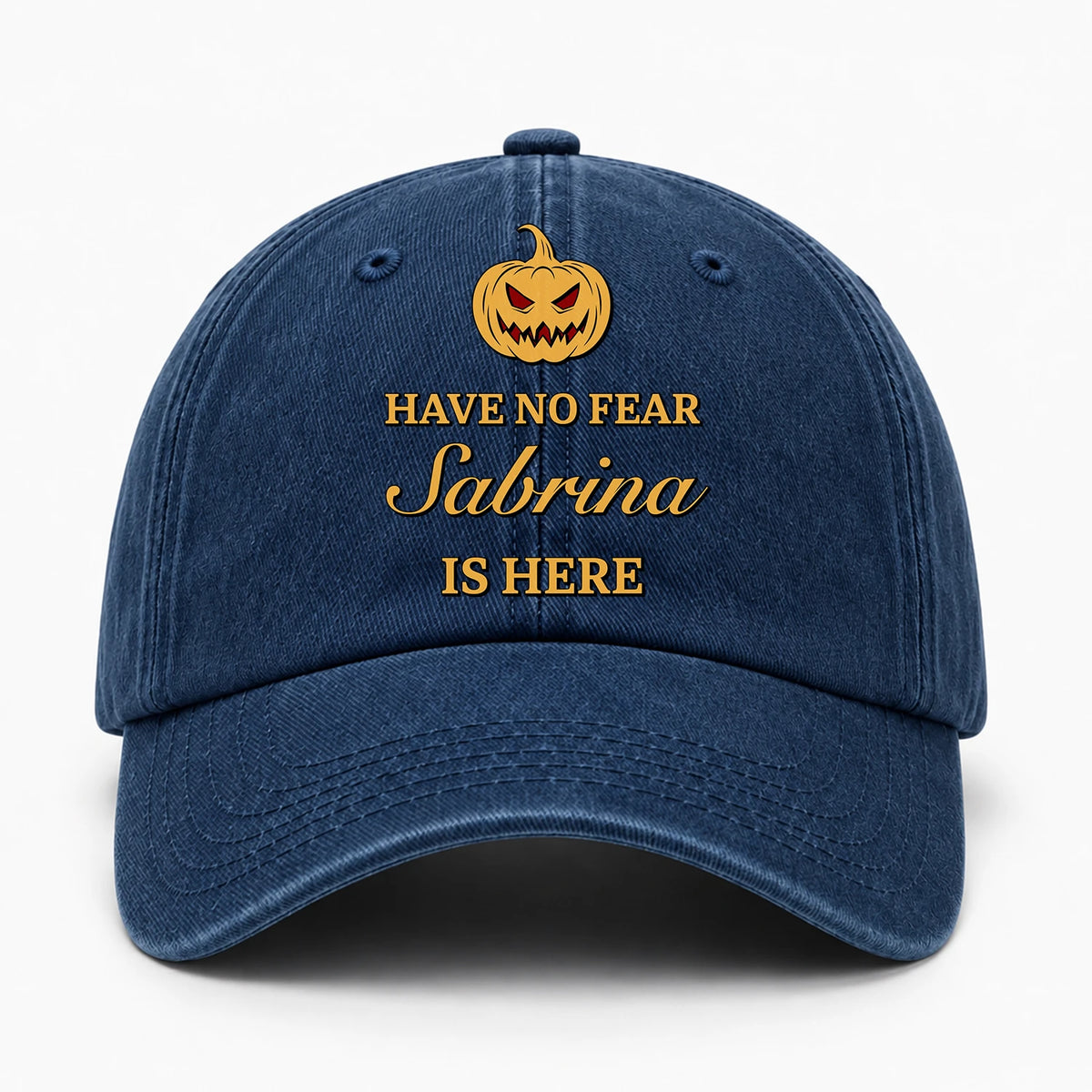 Have No Fear Your Name Is Here Jack O' Lantern Washed Cap SABRINA 13K1 C165PF
