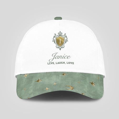 Live Laugh Love Stars And Moon Green Cap JANICE 13K1 C124PF