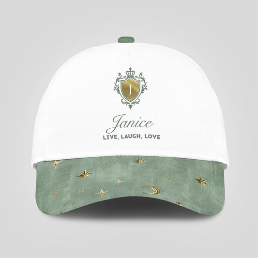 Live Laugh Love Stars And Moon Green Cap JANICE 13K1 C124PF