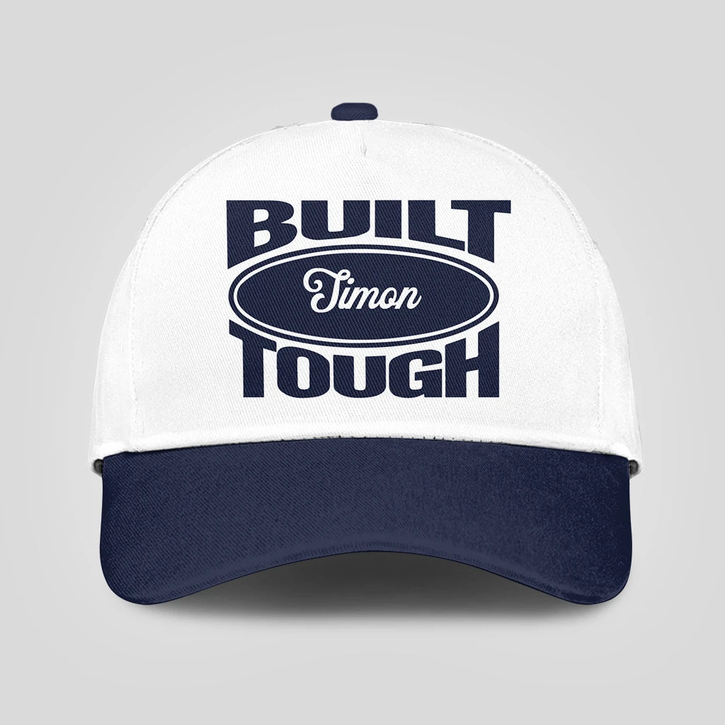 Built Your Name Tough Slogan Blue And White Cap SIMON 13K1 C95PF
