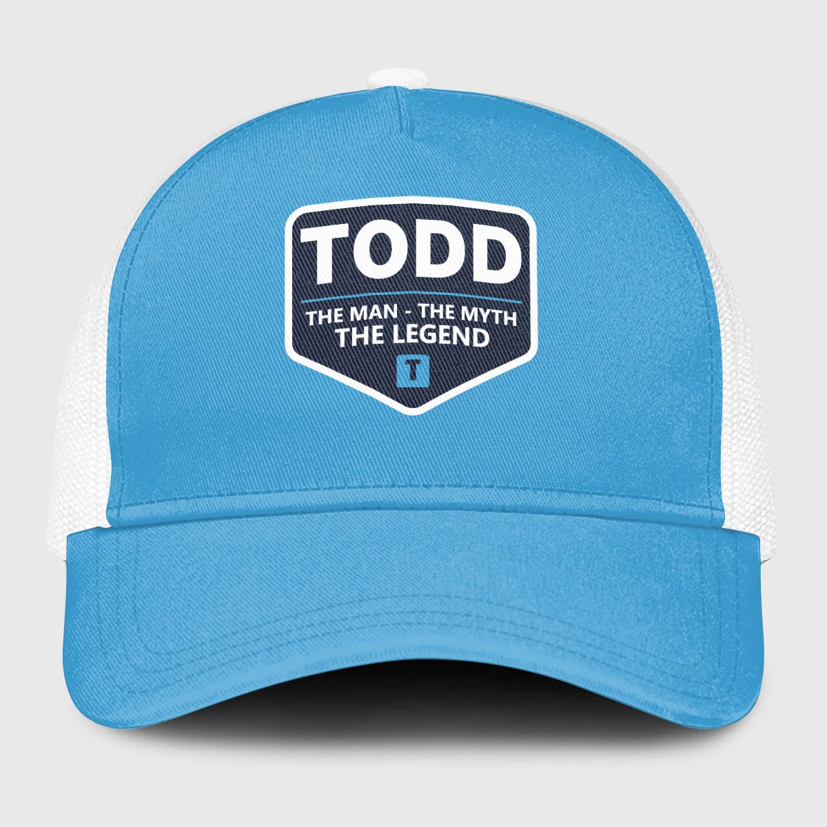 The Man The Myth The Legend Light Blue Mesh Cap TODD 13K1 C190PF