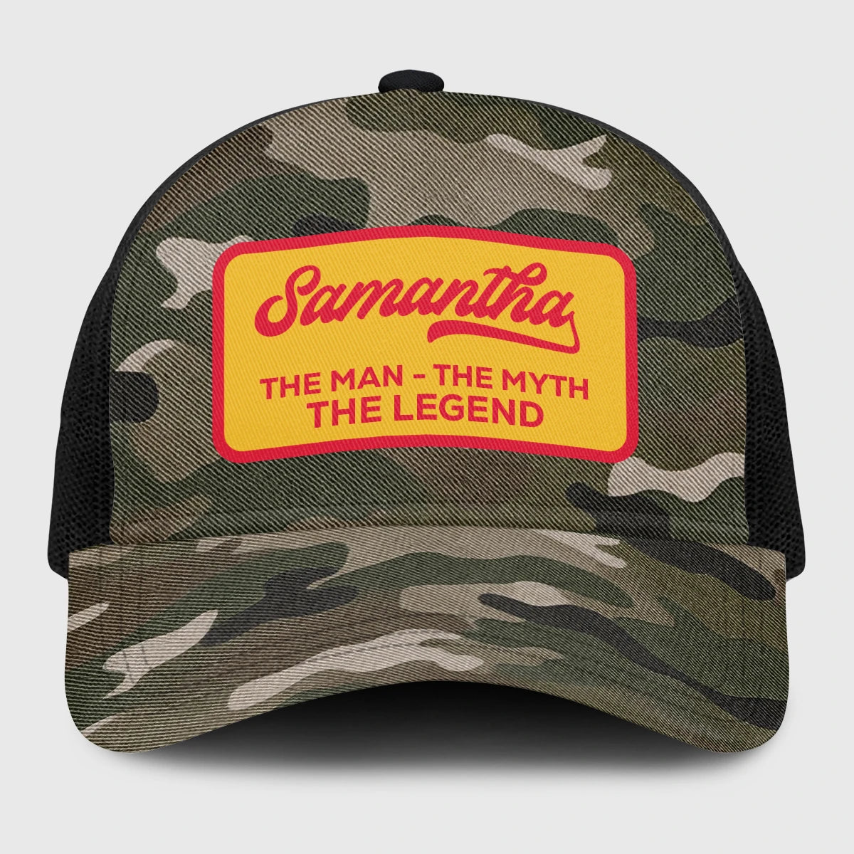 The Man The Myth The Legend Camo Vintage Mesh Cap SAMANTHA 13K1 C191PF
