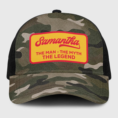 The Man The Myth The Legend Camo Vintage Mesh Cap SAMANTHA 13K1 C191PF