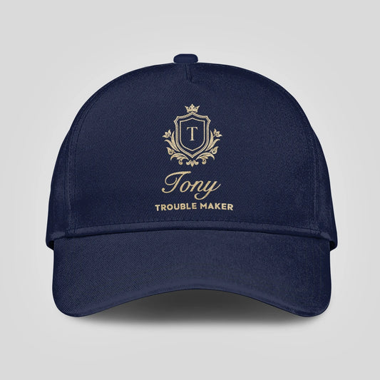 Trouble Maker Golden Logo Navy Cap TONY 13K1 C155PF