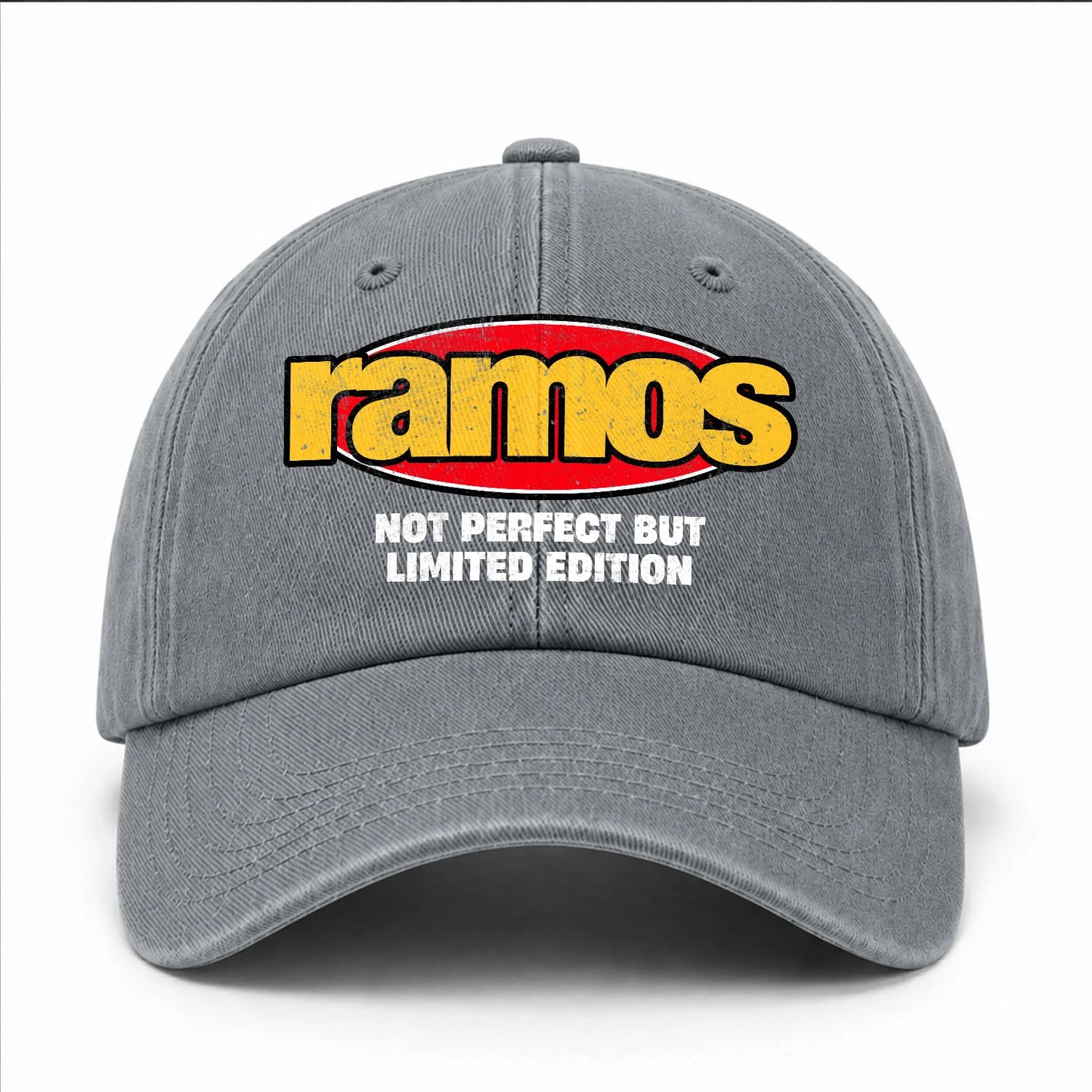 Your Name Not Perfect But Limited Edition Red Logo Washed Cap RAMOS 13K1 C84PF
