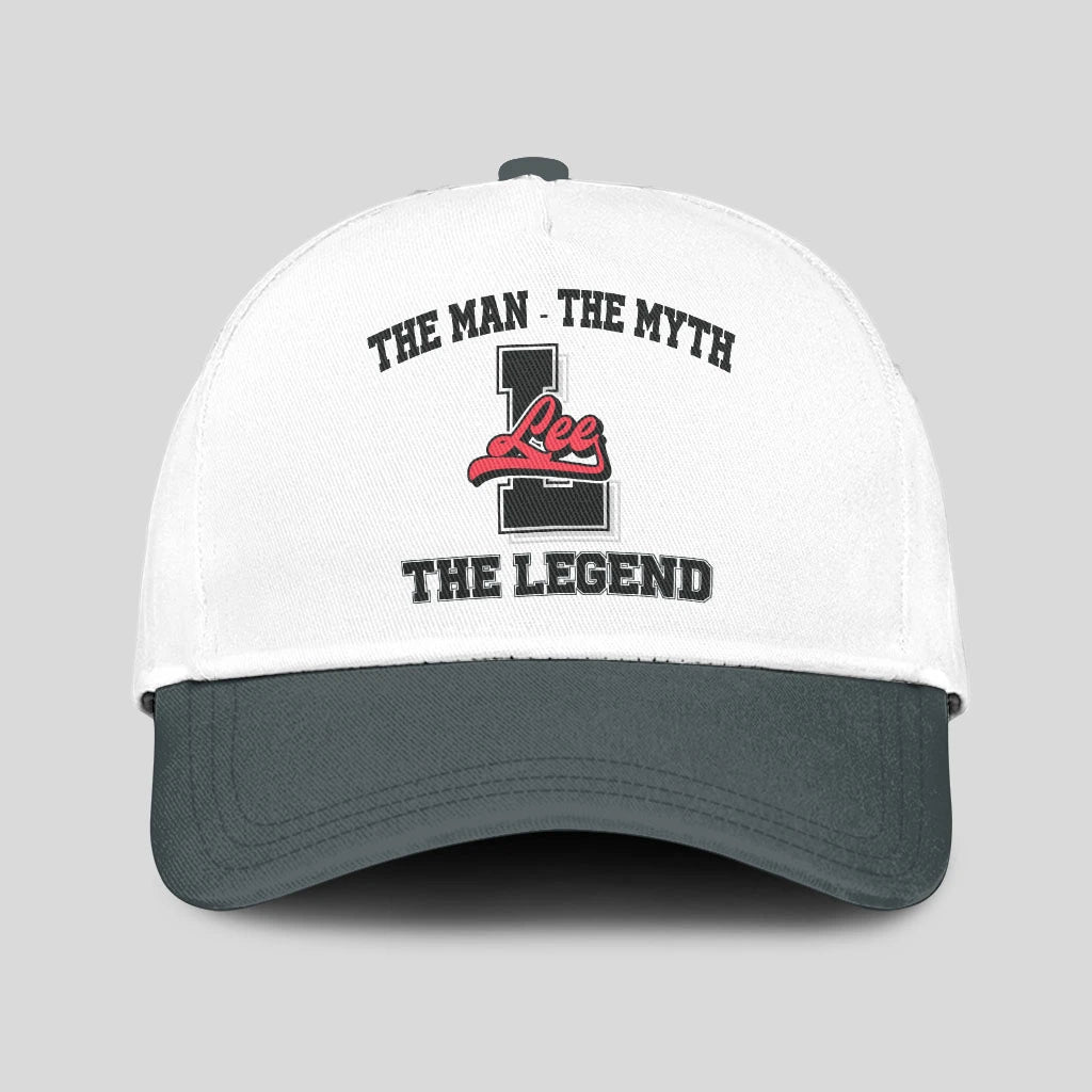 The Man The Myth The Legend Custom Initial Letter And Name Cap LEE 13K1 C38PF